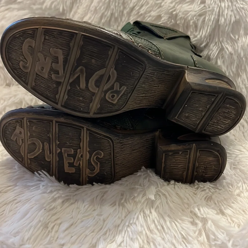 Very rare! Handmade in Portugal- NIB Rovers Terra boots in kiwi green - Picture 6 of 10